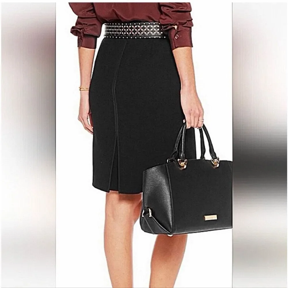 Tory Burch Ulisse Wool Crepe Pencil Skirt black size 4
